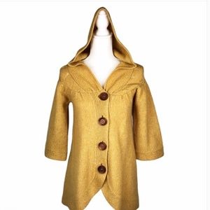 Anthro Sleeping on Snow Wool Hooded Cardigan